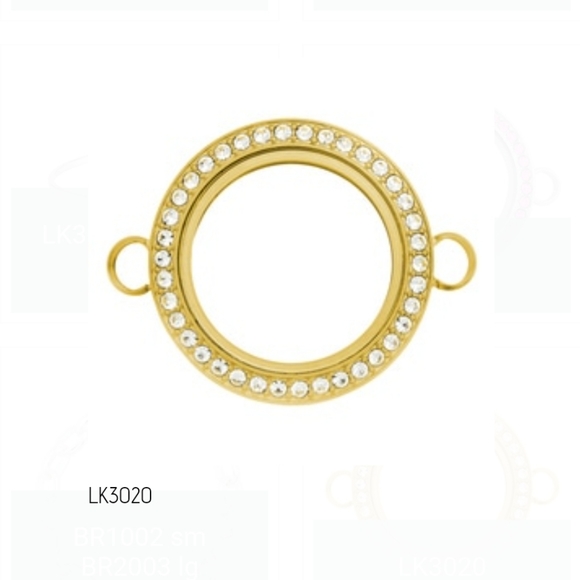 ORIGAMI OWL Swarovski Gold Link Locket ONLY - Picture 6 of 7